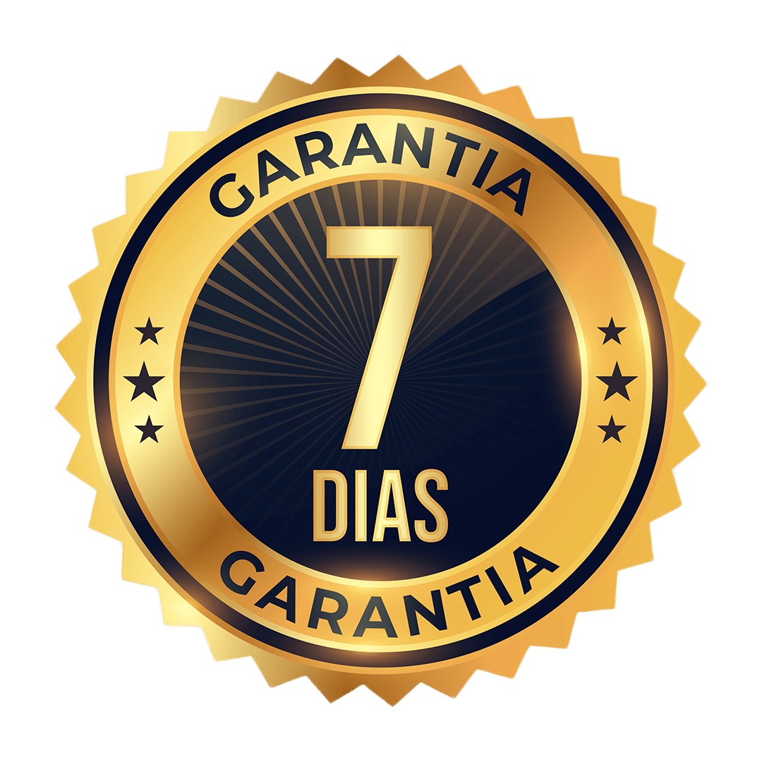 Selo de garantia incondicional de 7 dias — reembolso de 100%